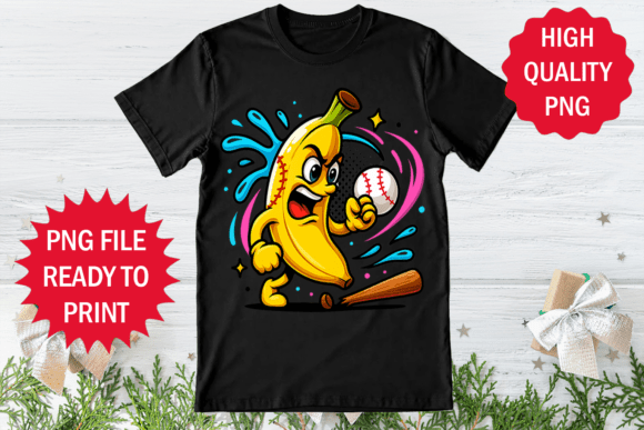 Baseball Lover Who Also Love Banana Graphics