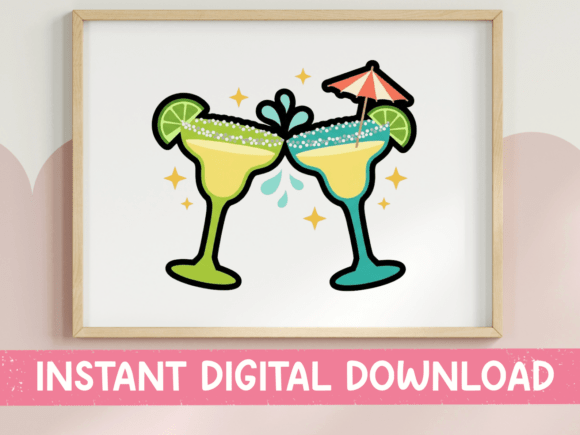 Cheers Margarita Glasses Sticker