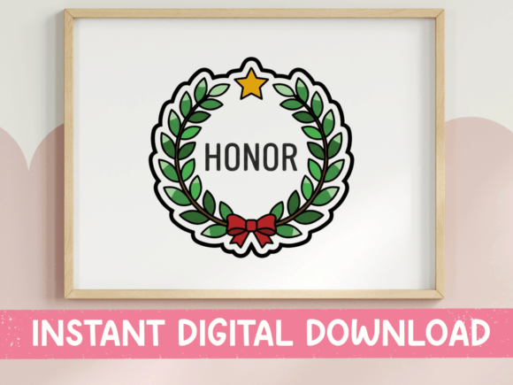 Honor Wreath Laurel Award Sticker Graphics