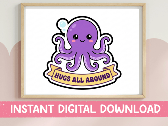 Hugs All Around Octopus Sticker Graphics