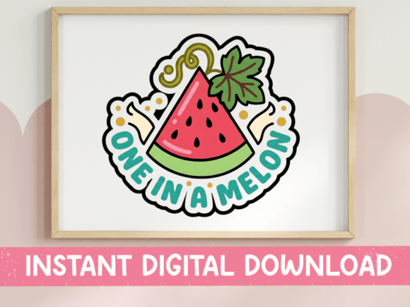 One in a Melon Watermelon Sticker