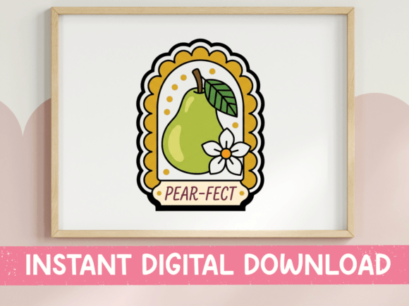 Pear-Fect Green Pear Sticker Graphics