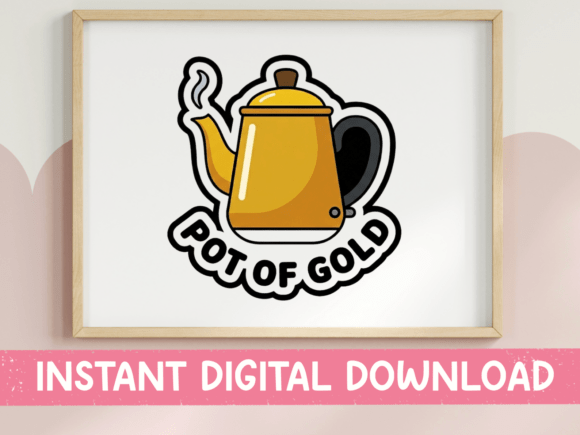 Pot of Gold Coffee Kettle Sticker Graphics