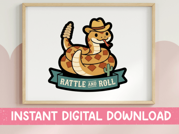 Rattle and Roll Cowboy Snake Sticker Graphics