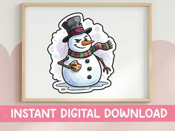 Sassy Snowman Sticker SVG: Graphics for T-Shirt Designs & Local Branding